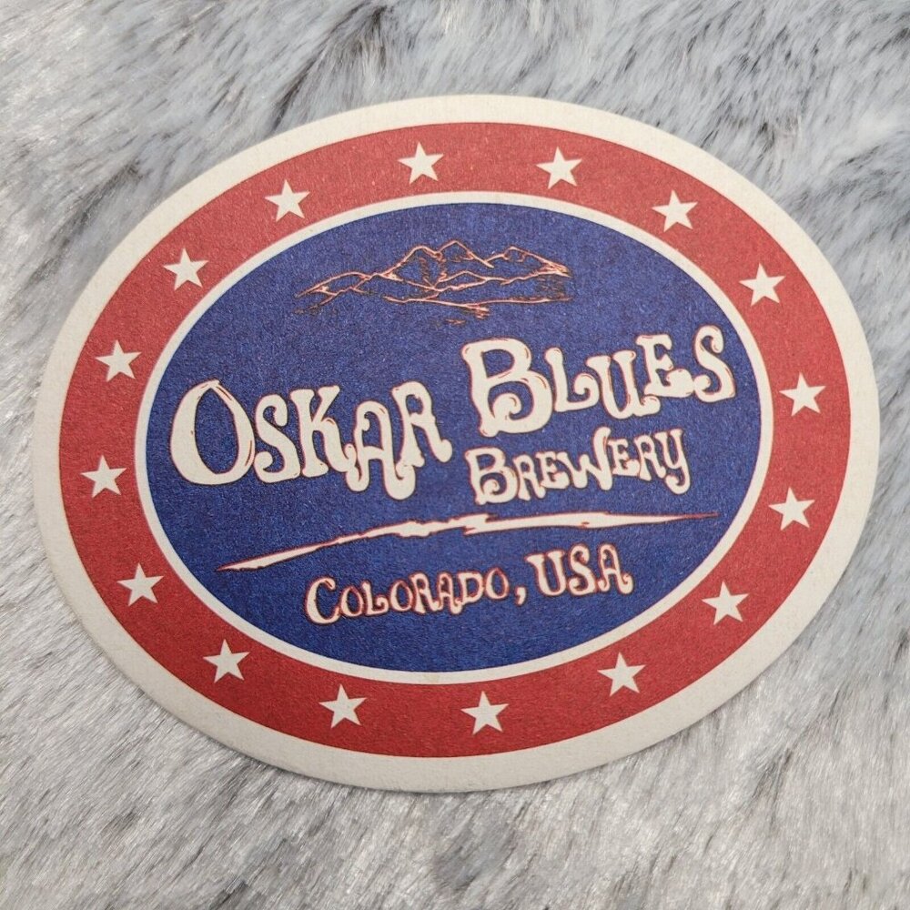 Beer Coaster Beermat Oskar Blues Brewery Colorado USA 2 Coasters New Two Sides - Picture 3 of 4